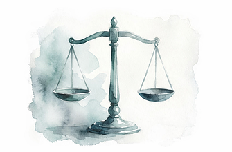 Watercolour illustration of a balance scale symbolising property investment choices in the UK.